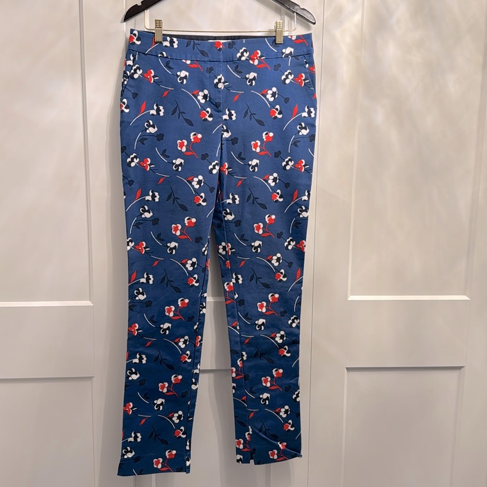 Boden - Richmond Pants- Riviera Blue, Wildflower  Size 10L